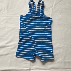 Hanna Andersson Blue and White Striped Kids Romper